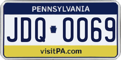 PA license plate JDQ0069