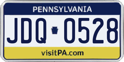 PA license plate JDQ0528