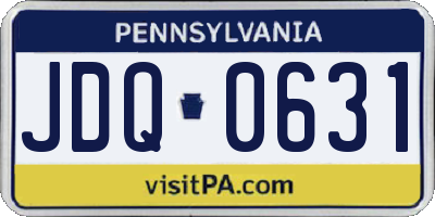 PA license plate JDQ0631