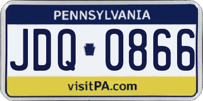 PA license plate JDQ0866