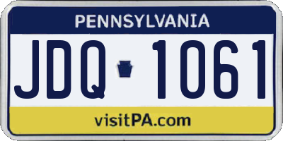 PA license plate JDQ1061