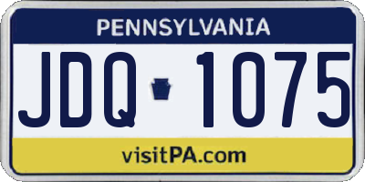 PA license plate JDQ1075