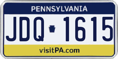 PA license plate JDQ1615