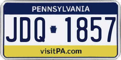PA license plate JDQ1857