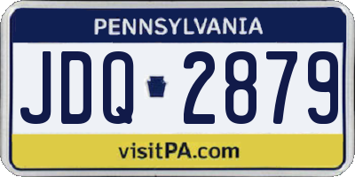 PA license plate JDQ2879