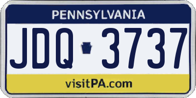 PA license plate JDQ3737