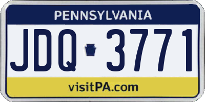 PA license plate JDQ3771