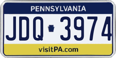 PA license plate JDQ3974