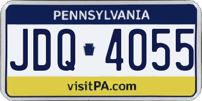 PA license plate JDQ4055