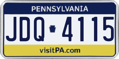 PA license plate JDQ4115