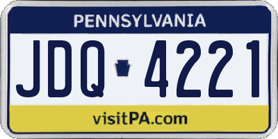 PA license plate JDQ4221