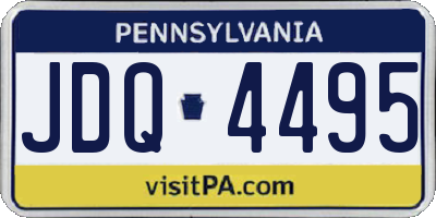 PA license plate JDQ4495