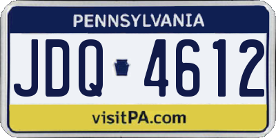 PA license plate JDQ4612