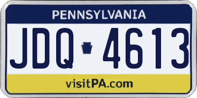 PA license plate JDQ4613