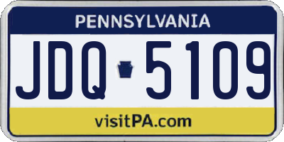 PA license plate JDQ5109