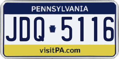 PA license plate JDQ5116