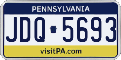 PA license plate JDQ5693