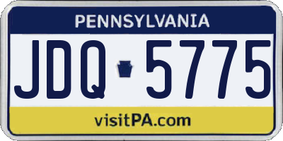 PA license plate JDQ5775