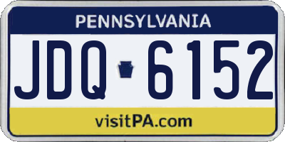 PA license plate JDQ6152