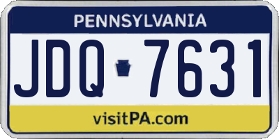 PA license plate JDQ7631