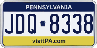 PA license plate JDQ8338