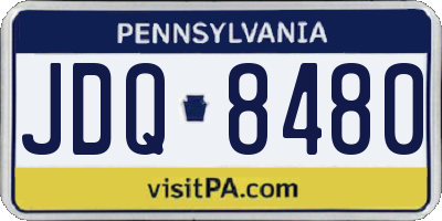 PA license plate JDQ8480