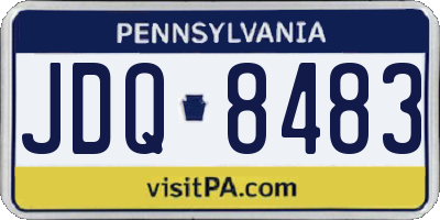 PA license plate JDQ8483