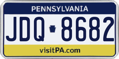 PA license plate JDQ8682