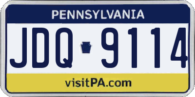 PA license plate JDQ9114