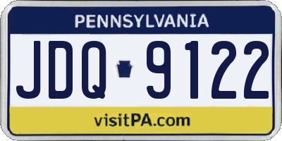 PA license plate JDQ9122