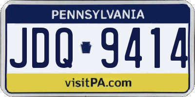 PA license plate JDQ9414