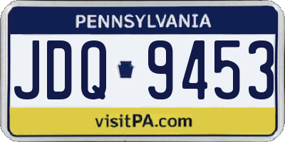 PA license plate JDQ9453