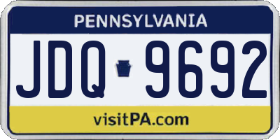 PA license plate JDQ9692