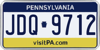 PA license plate JDQ9712