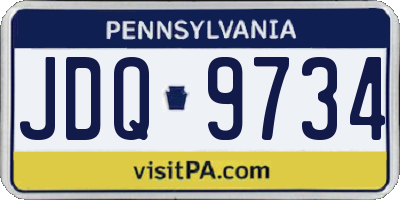 PA license plate JDQ9734