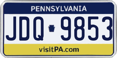 PA license plate JDQ9853