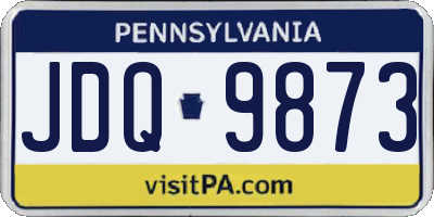 PA license plate JDQ9873