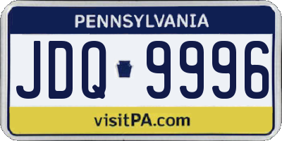 PA license plate JDQ9996