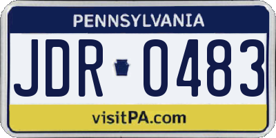 PA license plate JDR0483