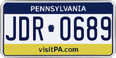 PA license plate JDR0689