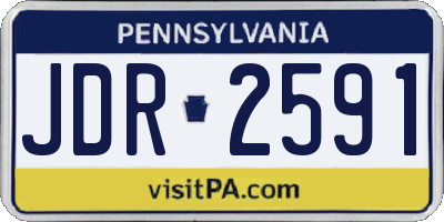 PA license plate JDR2591