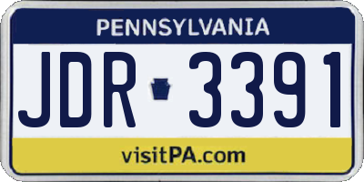 PA license plate JDR3391