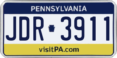 PA license plate JDR3911