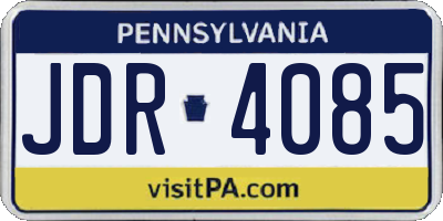 PA license plate JDR4085