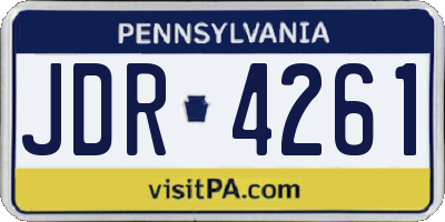 PA license plate JDR4261