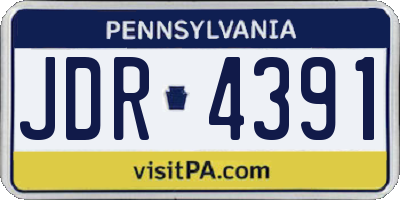 PA license plate JDR4391