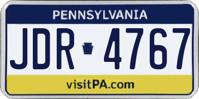 PA license plate JDR4767