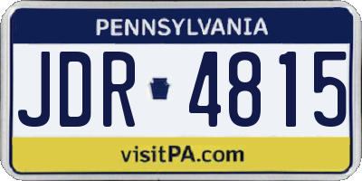 PA license plate JDR4815