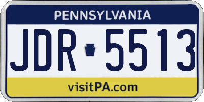 PA license plate JDR5513