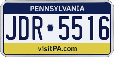 PA license plate JDR5516
